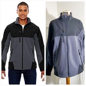 North End Black & Gray Color Block Soft Shell Jacket Size Medium